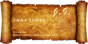Janka Ildikó névjegykártya